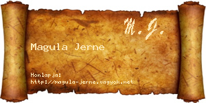 Magula Jerne névjegykártya